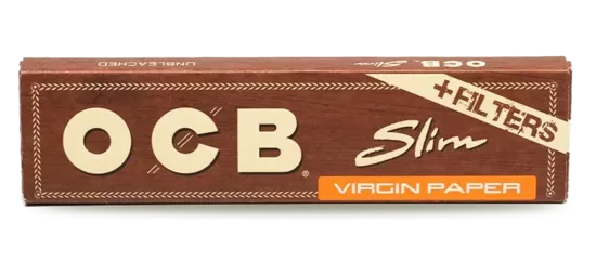 OCB Virgin - King Size Slim + Tips rolling papers + tips